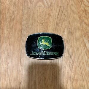 John Deere Black and Green Logo Buckle